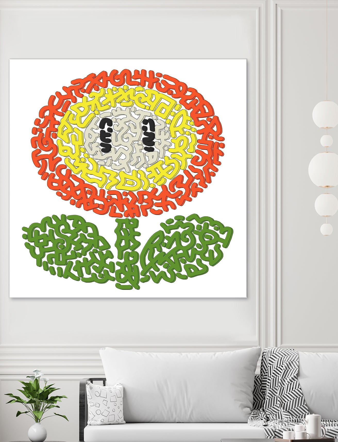 Mario's Flower of Fire by Caroline BESSIERES on GIANT ART - orange game design