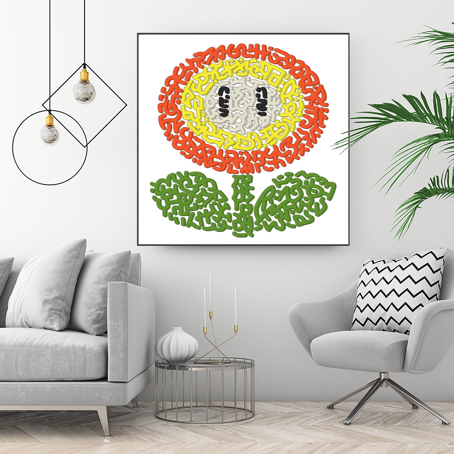 Mario's Flower of Fire by Caroline BESSIERES on GIANT ART - orange game design