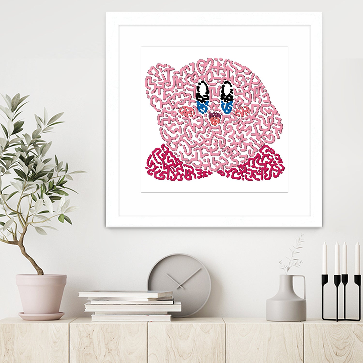 Kirby by Caroline BESSIERES on GIANT ART - pink game design