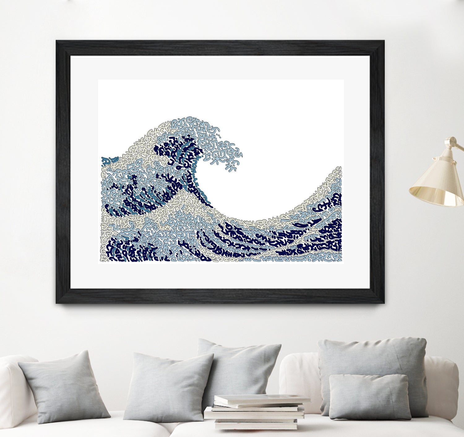 The Wave by Caroline BESSIERES on GIANT ART - blue digital drawing