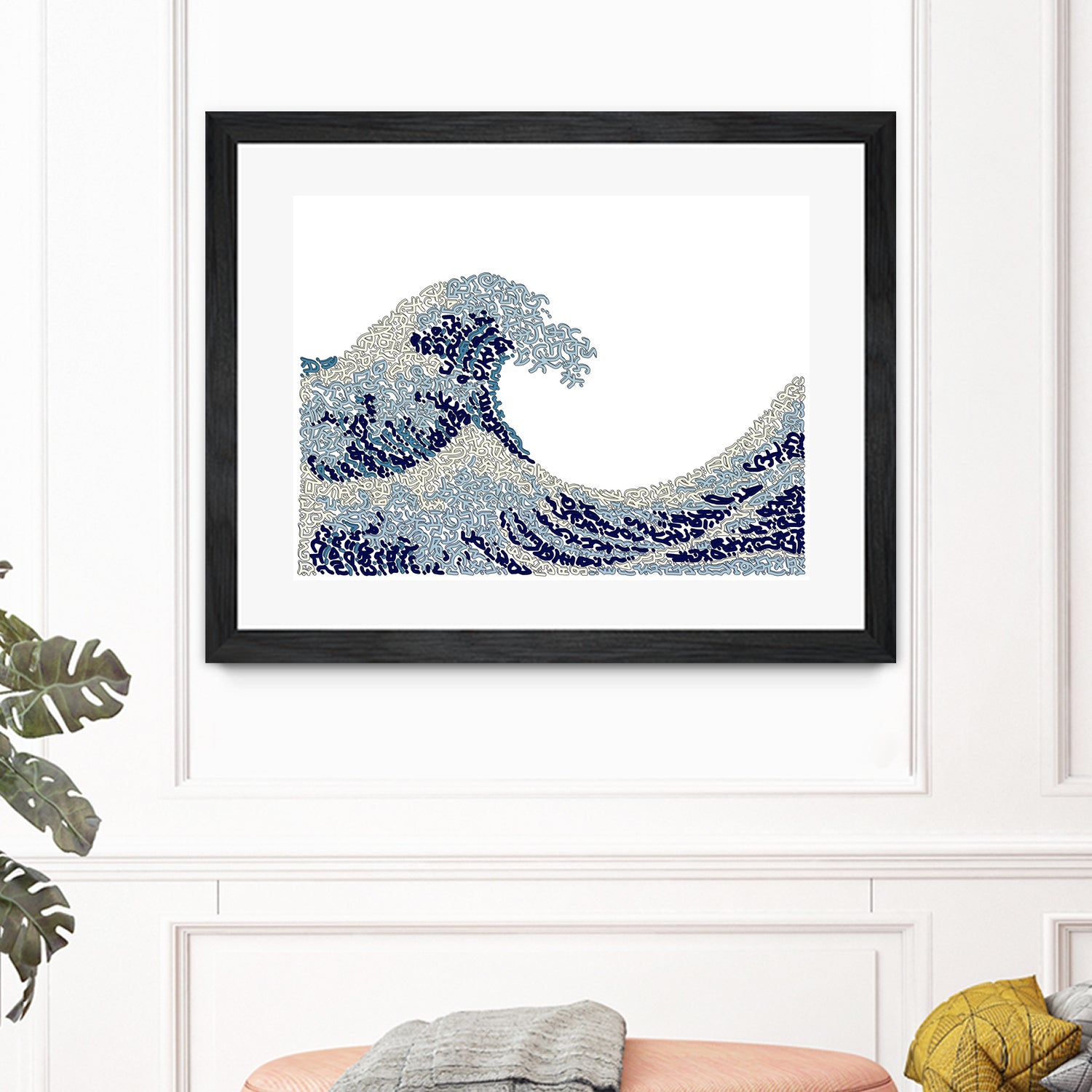 The Wave by Caroline BESSIERES on GIANT ART - blue digital drawing