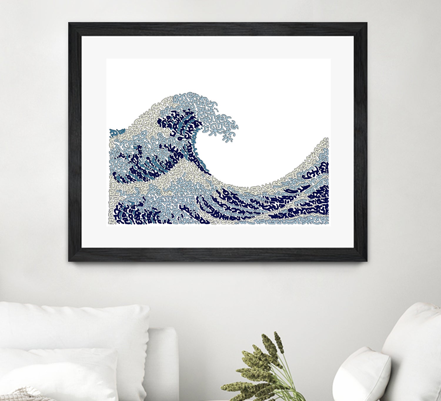 The Wave by Caroline BESSIERES on GIANT ART - blue digital drawing