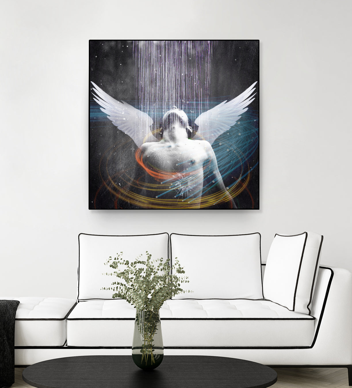 dark rain angel by Vin Zzep on GIANT ART - white photo illustration