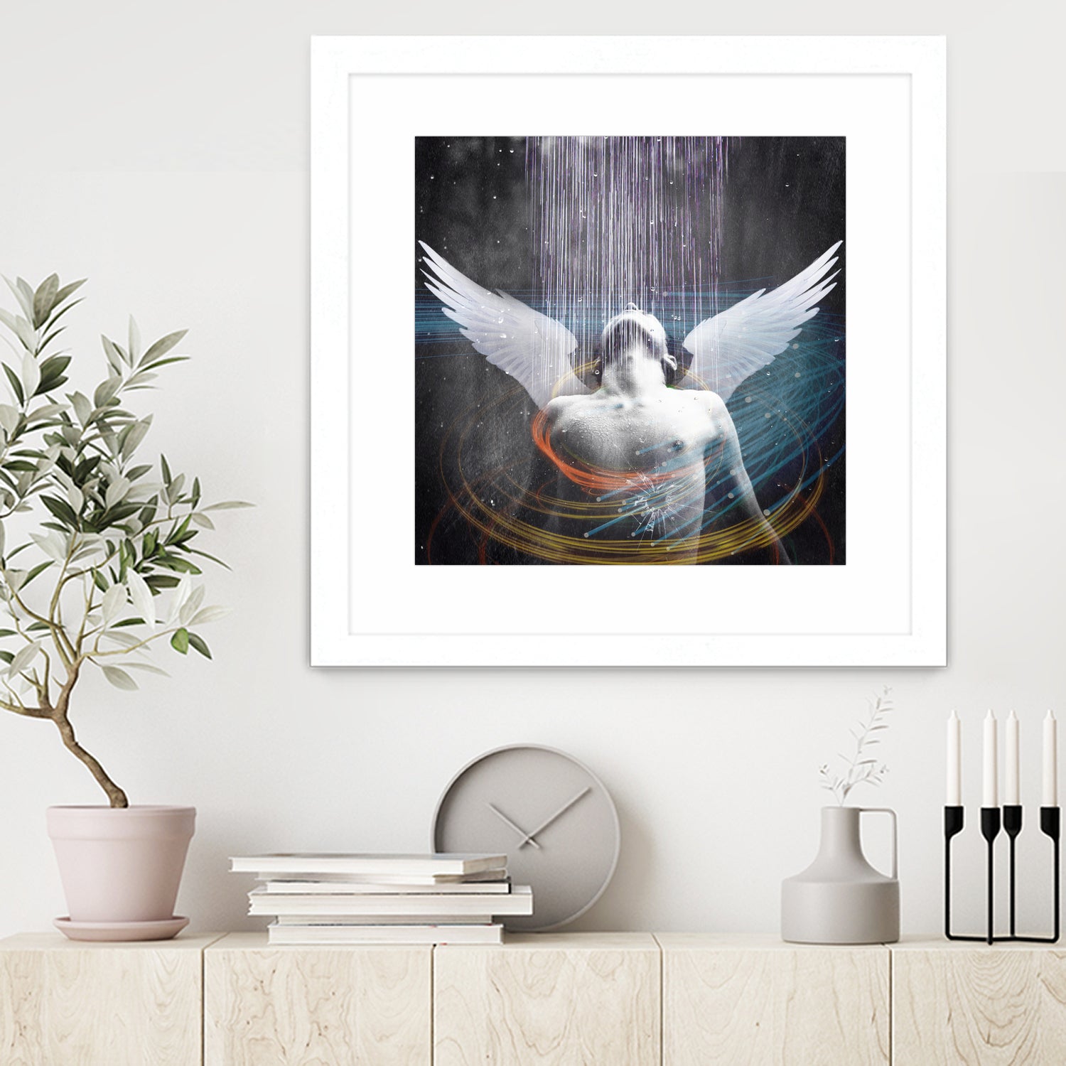 dark rain angel by Vin Zzep on GIANT ART - white photo illustration