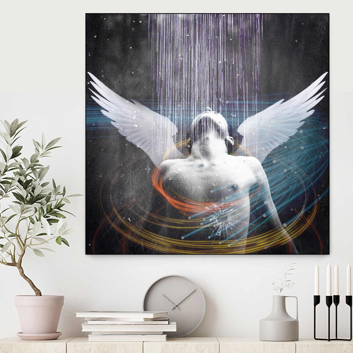 dark rain angel by Vin Zzep on GIANT ART - white photo illustration