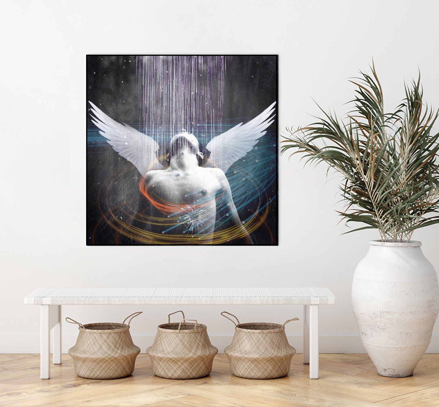 dark rain angel by Vin Zzep on GIANT ART - white photo illustration