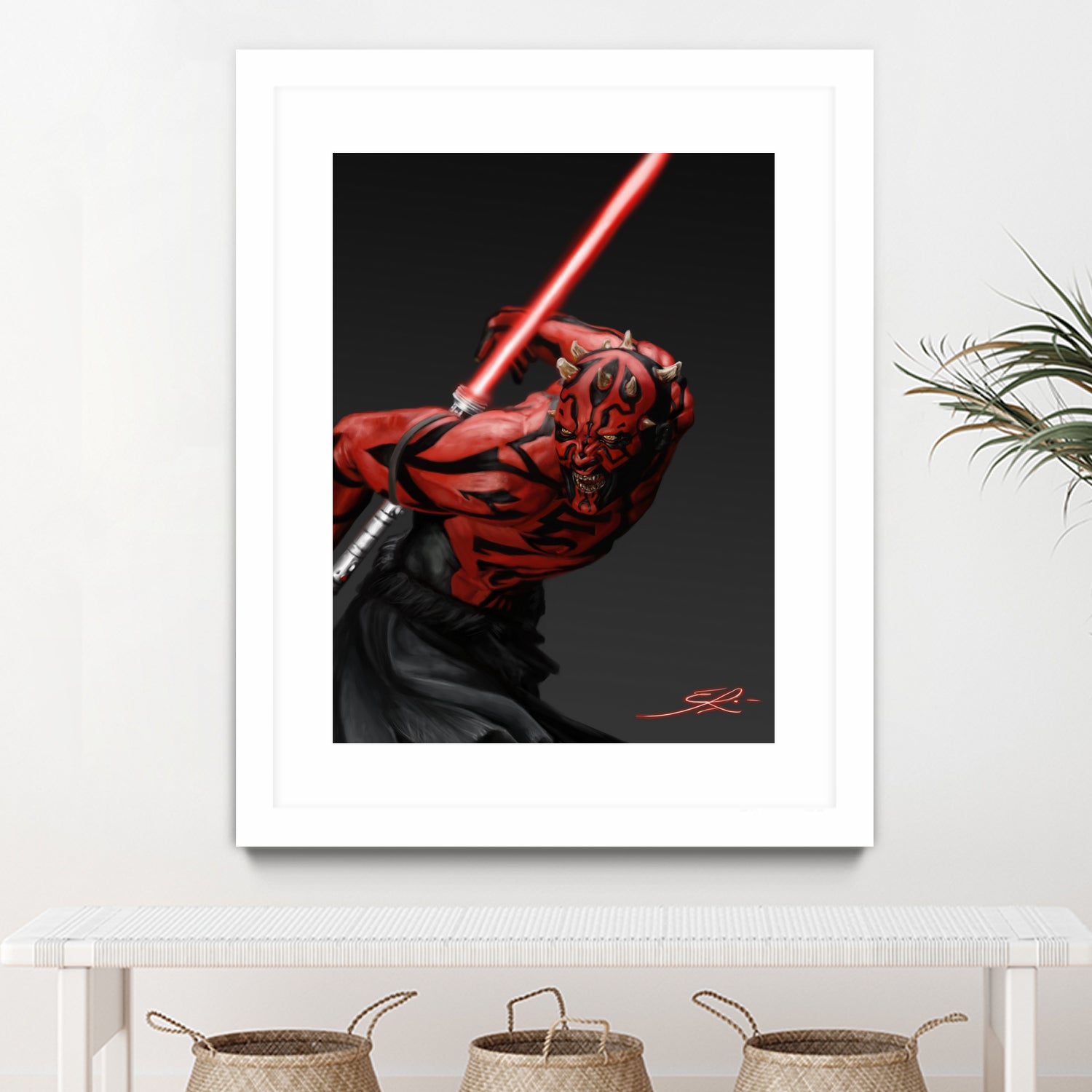 Darth Maul by Eber Riera on GIANT ART - red digital painting