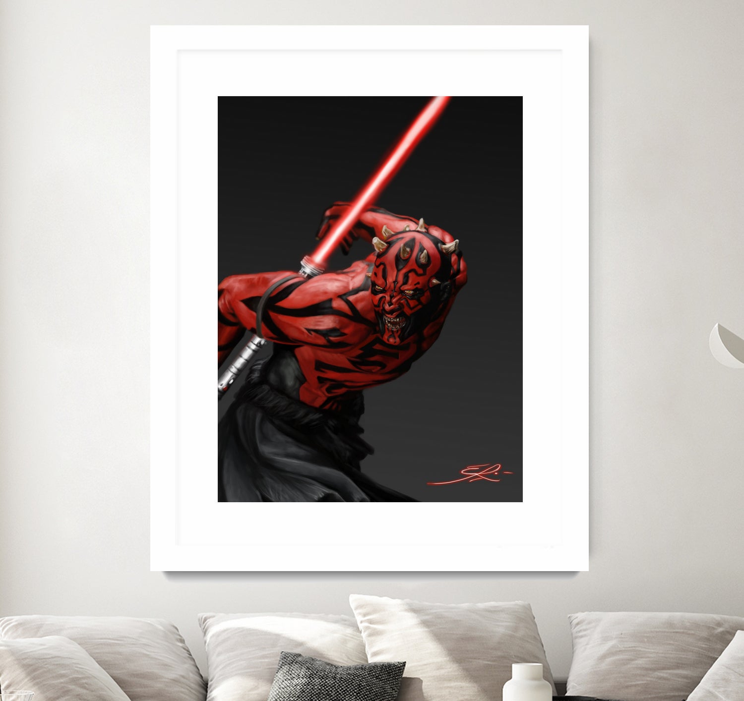 Darth Maul by Eber Riera on GIANT ART - red digital painting