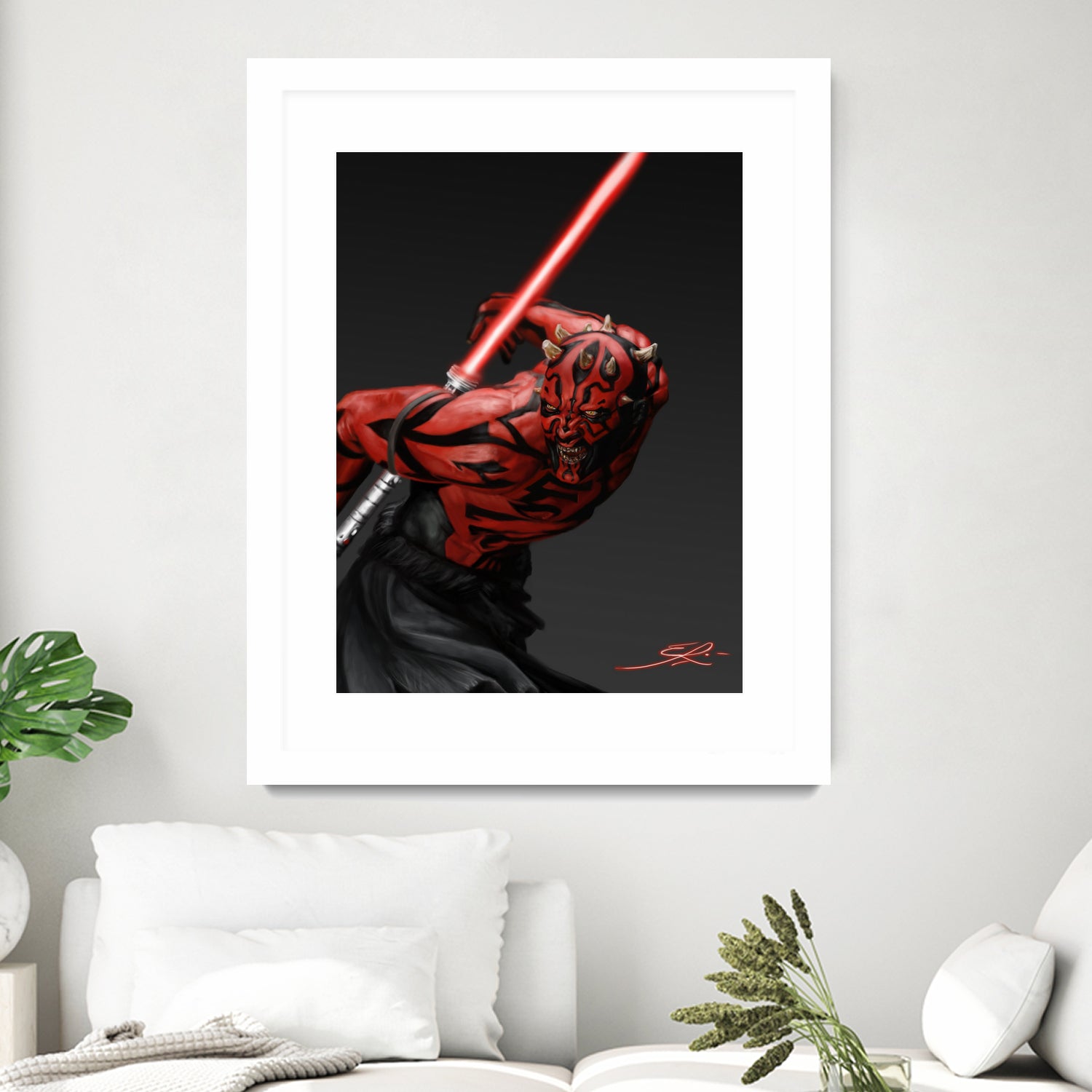 Darth Maul by Eber Riera on GIANT ART - red digital painting