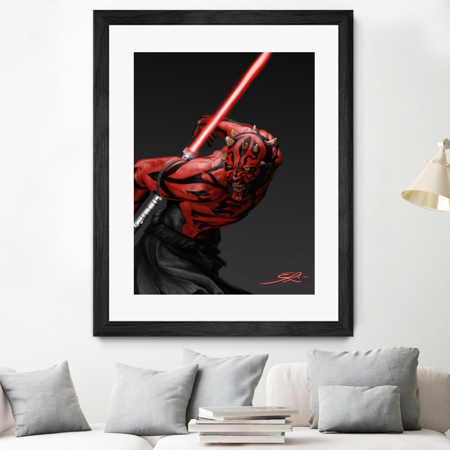 Darth Maul by Eber Riera on GIANT ART - red digital painting