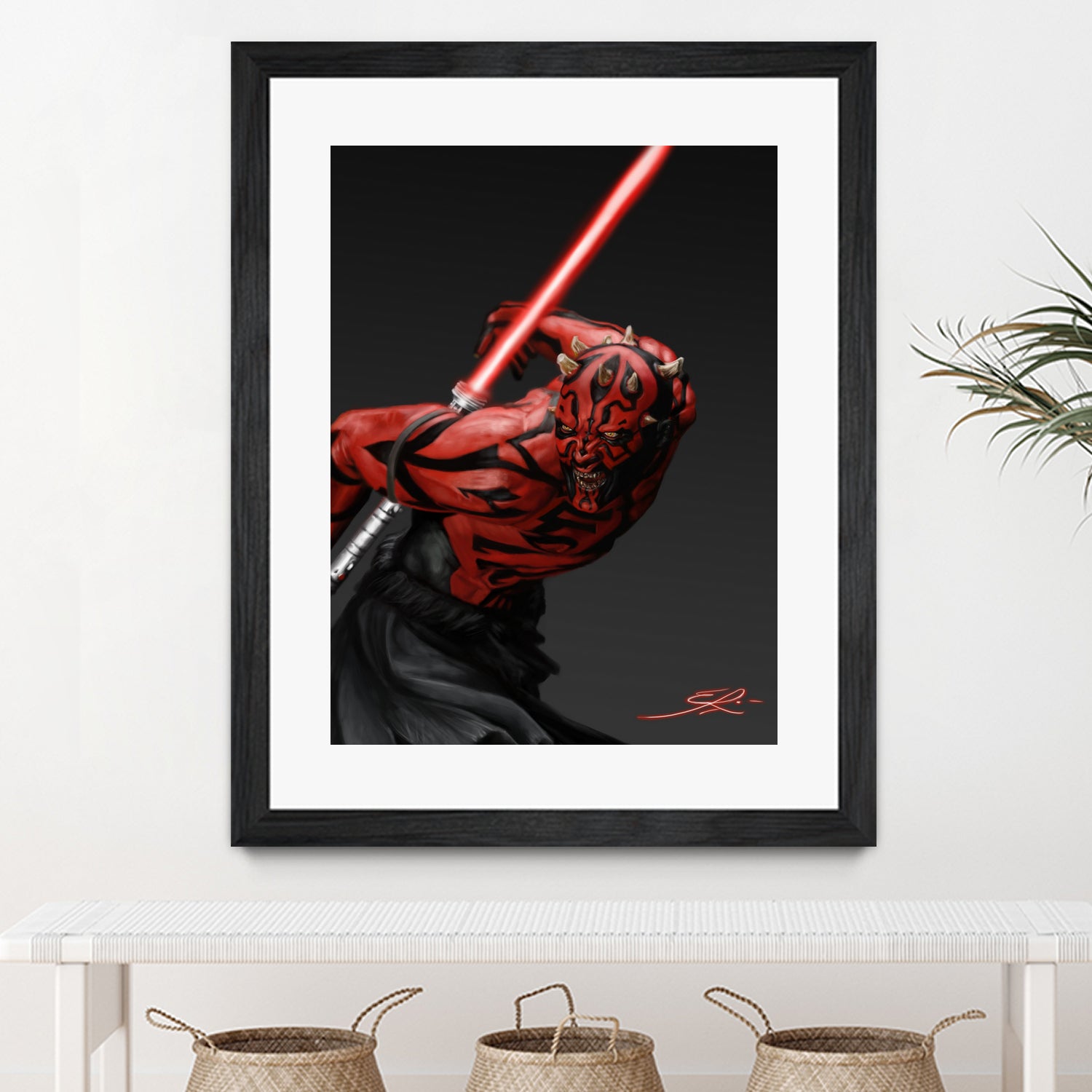 Darth Maul by Eber Riera on GIANT ART - red digital painting