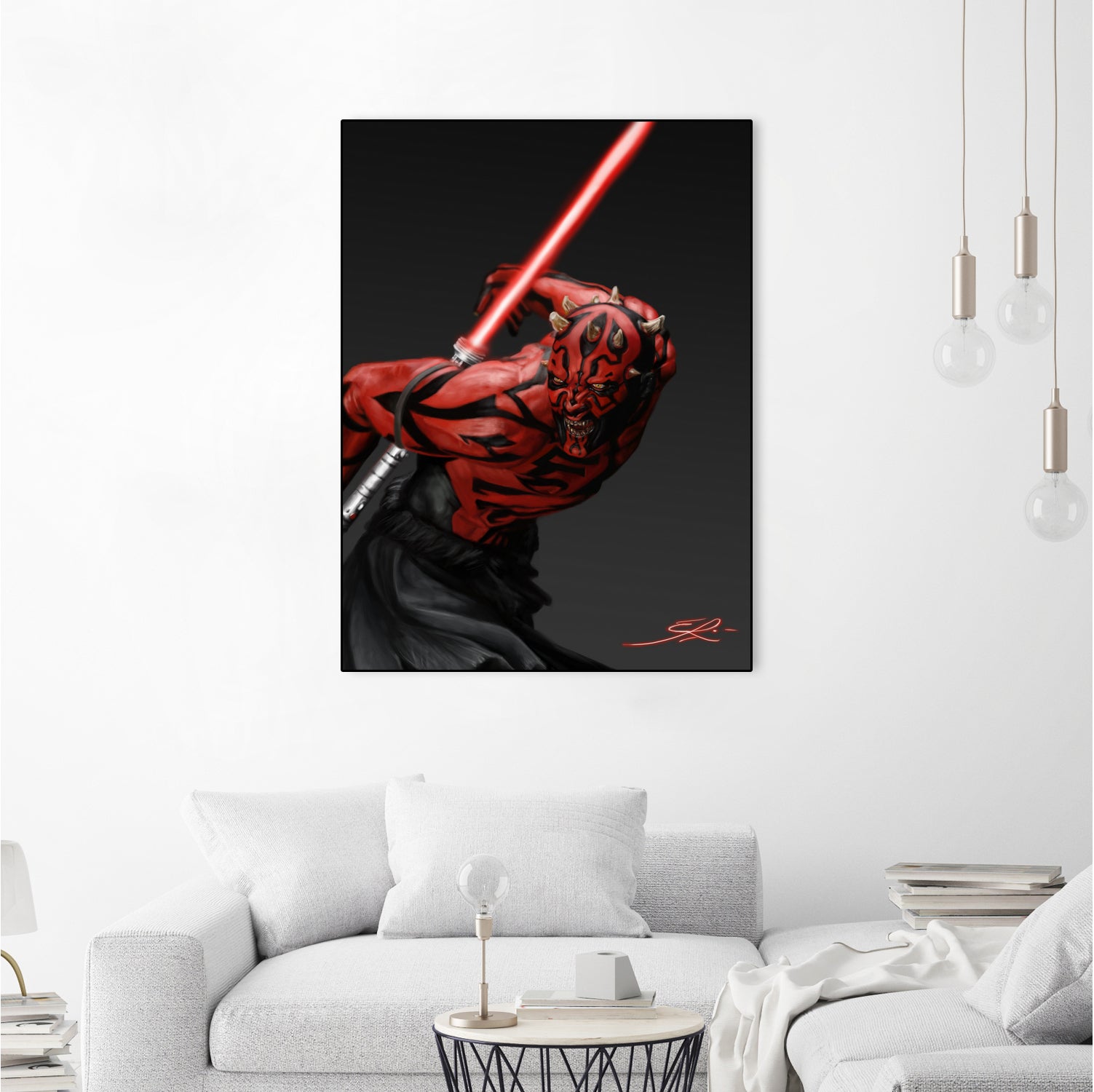 Darth Maul by Eber Riera on GIANT ART - red digital painting