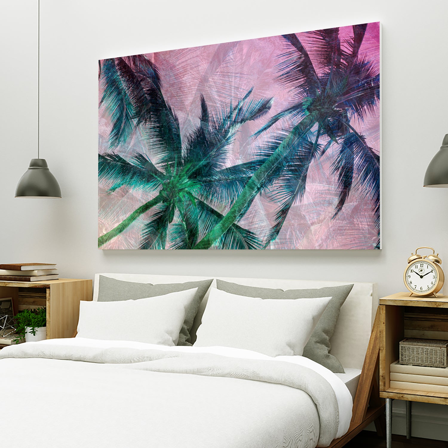 Textured Palms II by Lisa Argyropoulos on GIANT ART - green photo illustration