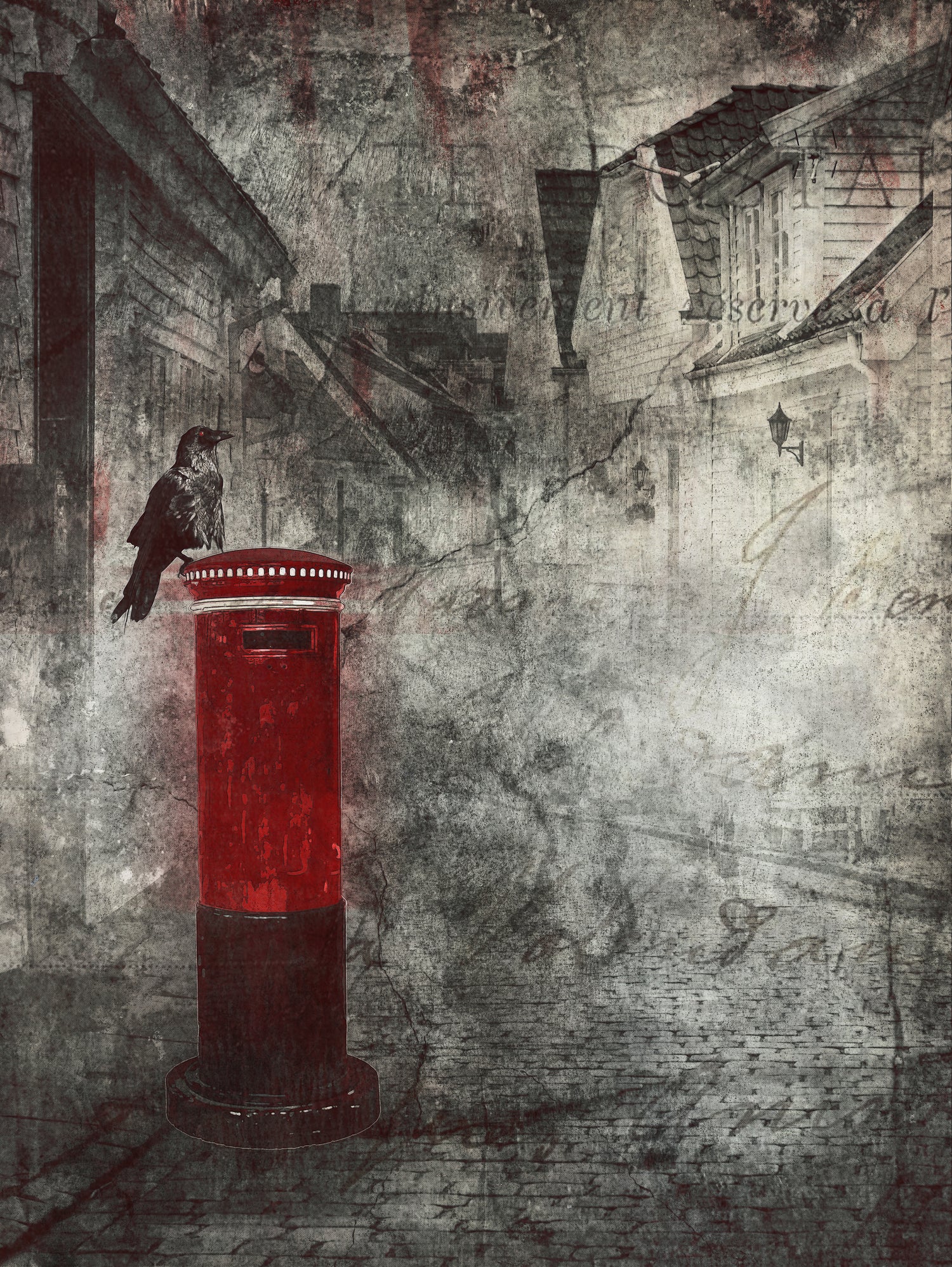 Red Letter Box by Alina Sliwinska on GIANT ART - red mixed media