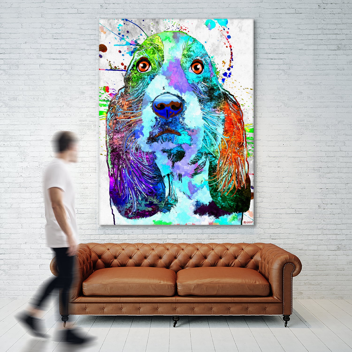 Basset Hound by Daniel Janda on GIANT ART - black digital painting