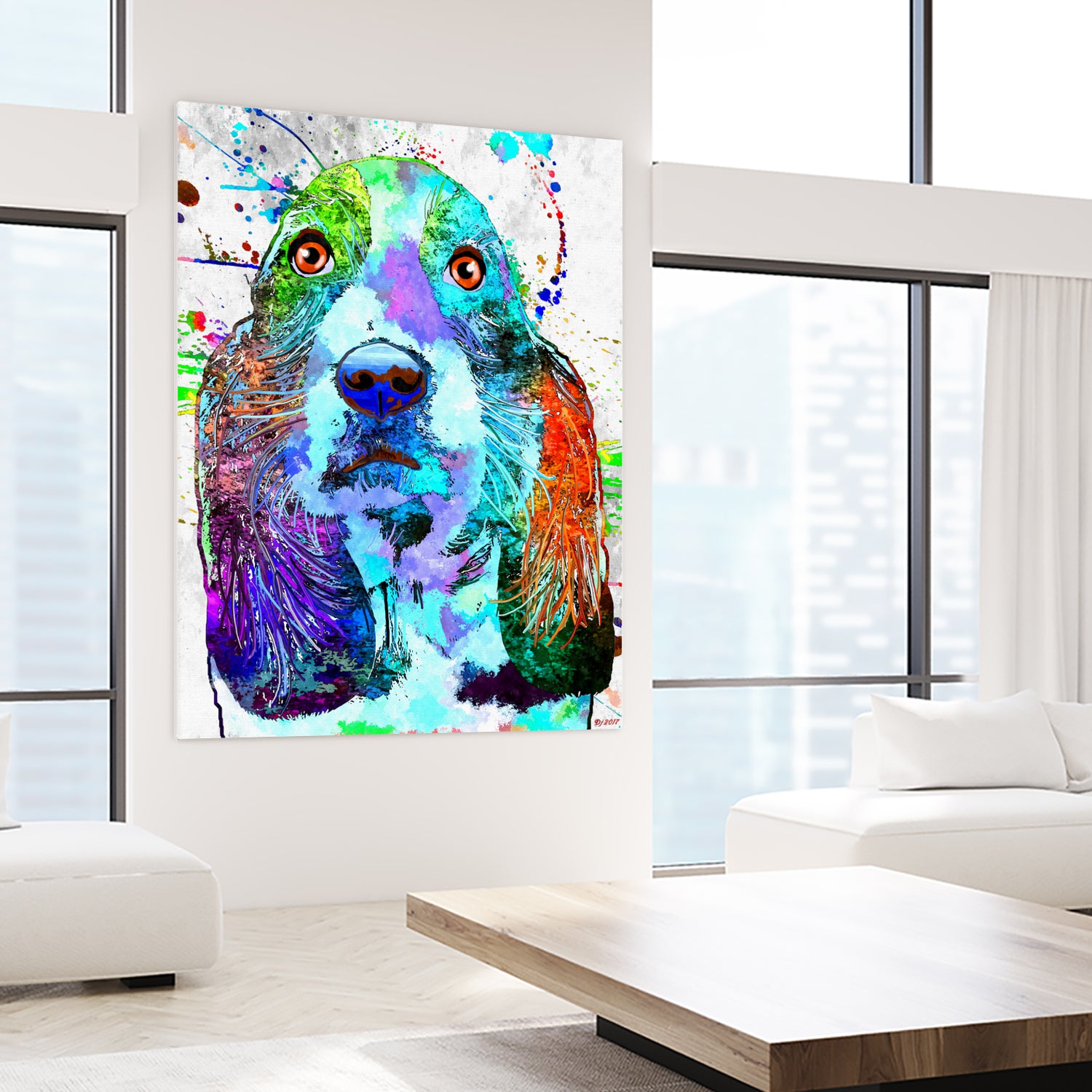 Basset Hound by Daniel Janda on GIANT ART - black digital painting