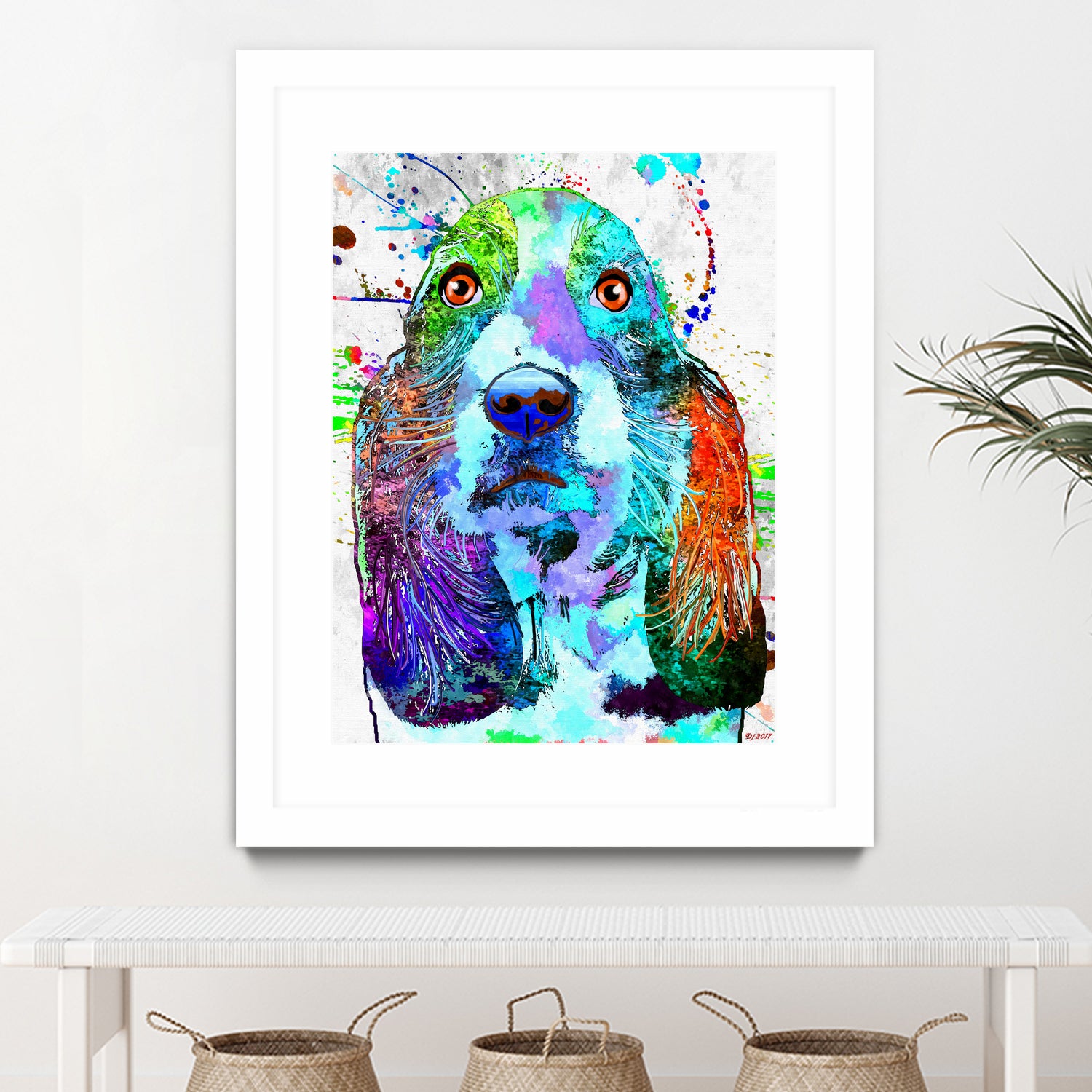 Basset Hound by Daniel Janda on GIANT ART - black digital painting