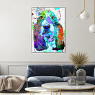 Basset Hound by Daniel Janda on GIANT ART - black digital painting