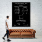 Beer Keg Patent - Black by Finlay McNevin on GIANT ART - black typography