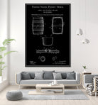 Beer Keg Patent - Black by Finlay McNevin on GIANT ART - black typography