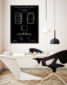 Beer Keg Patent - Black by Finlay McNevin on GIANT ART - black typography