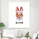 Wolf Girl Mask by Antonio Camarena on GIANT ART - white digital painting