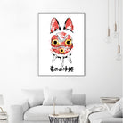 Wolf Girl Mask by Antonio Camarena on GIANT ART - white digital painting