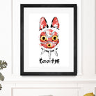 Wolf Girl Mask by Antonio Camarena on GIANT ART - white digital painting