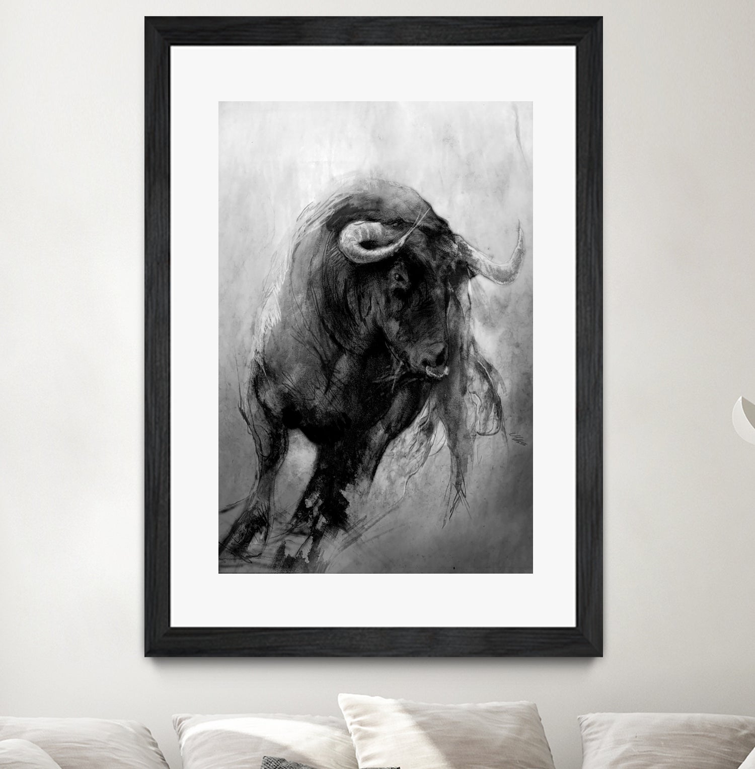 BULL by Mika Koskensalmi on GIANT ART - black digital painting