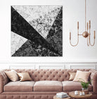 Marble Geometric Background C19 by Ilenia Pagliarini on GIANT ART - black digital drawing