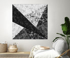 Marble Geometric Background C19 by Ilenia Pagliarini on GIANT ART - black digital drawing