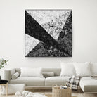 Marble Geometric Background C19 by Ilenia Pagliarini on GIANT ART - black digital drawing