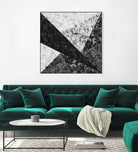 Marble Geometric Background C19 by Ilenia Pagliarini on GIANT ART - black digital drawing