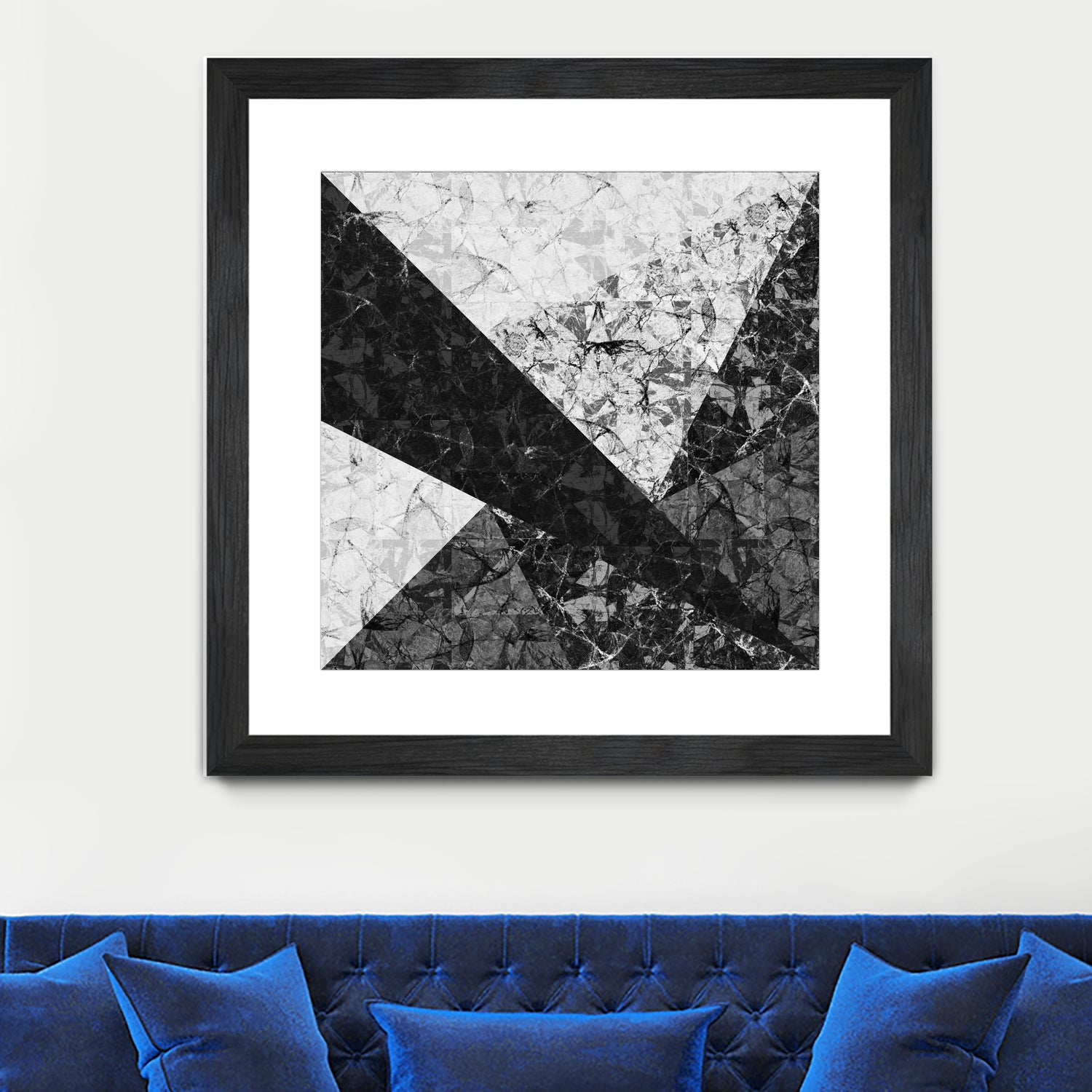 Marble Geometric Background C19 by Ilenia Pagliarini on GIANT ART - black digital drawing