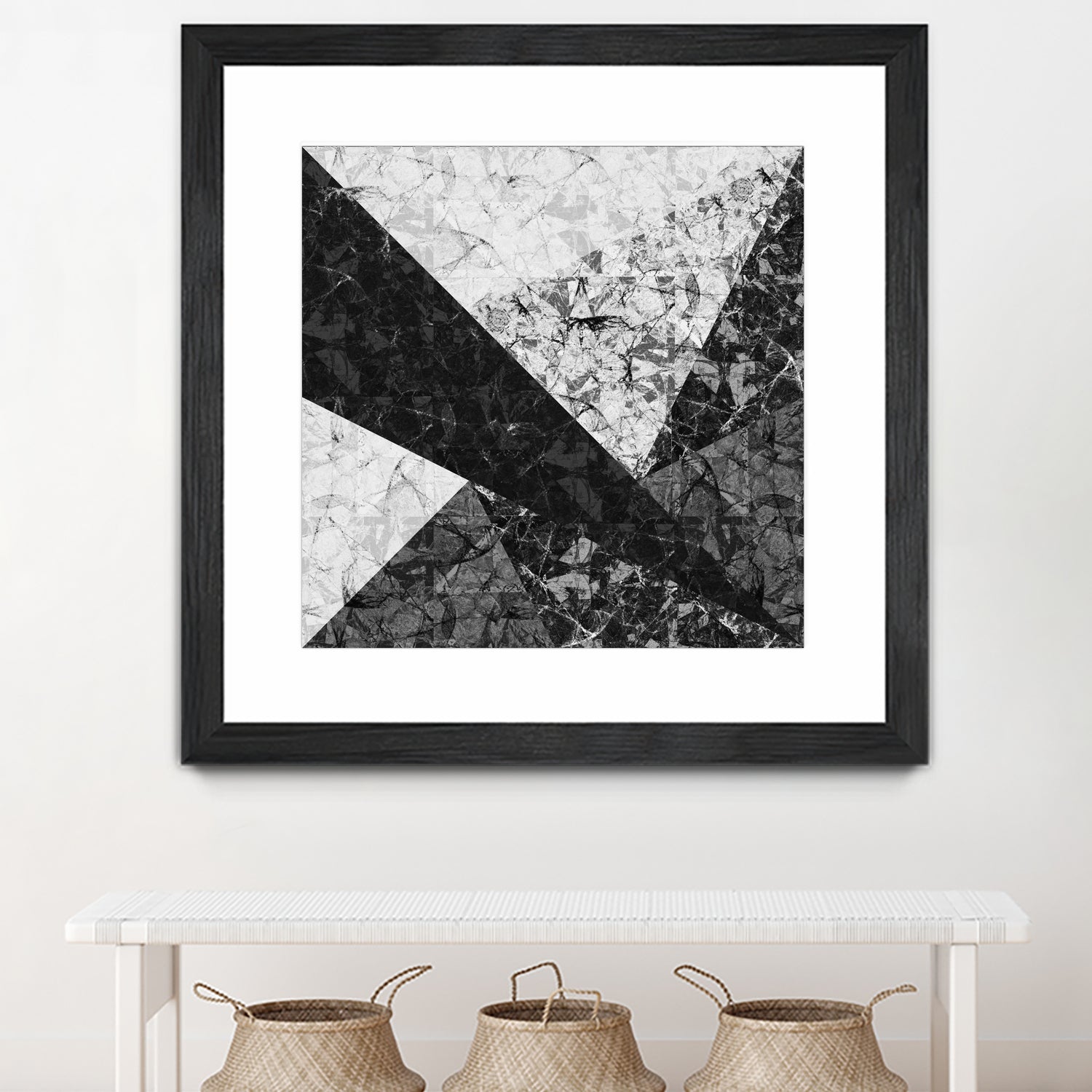 Marble Geometric Background C19 by Ilenia Pagliarini on GIANT ART - black digital drawing