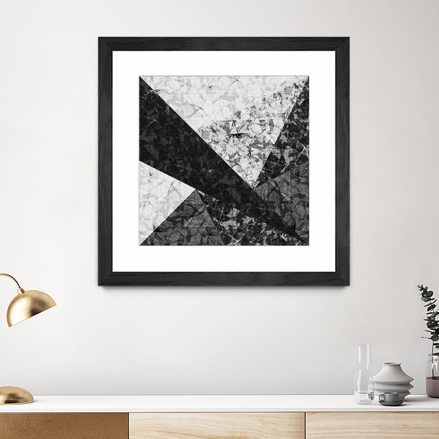 Marble Geometric Background C19 by Ilenia Pagliarini on GIANT ART - black digital drawing