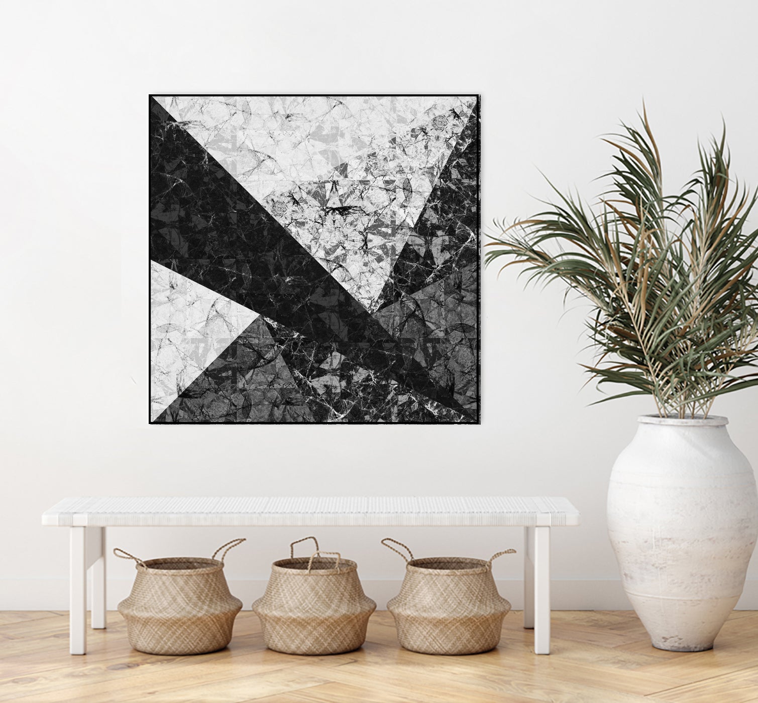 Marble Geometric Background C19 by Ilenia Pagliarini on GIANT ART - black digital drawing