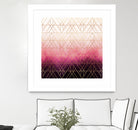 Pink Ombre Triangles by Elisabeth Fredriksson on GIANT ART - pink digital painting