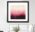 Pink Ombre Triangles by Elisabeth Fredriksson on GIANT ART - pink digital painting