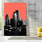 London Black and White by Laura Turner on GIANT ART - red digital painting