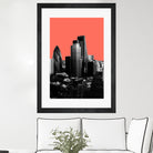 London Black and White by Laura Turner on GIANT ART - red digital painting