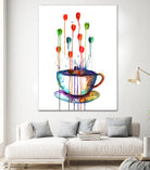 Coffee Splash by Emma Kaufmann on GIANT ART - fuchsia mixed media