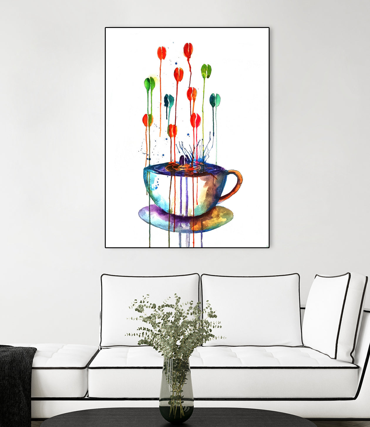 Coffee Splash by Emma Kaufmann on GIANT ART - fuchsia mixed media