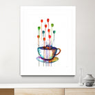 Coffee Splash by Emma Kaufmann on GIANT ART - fuchsia mixed media