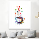 Coffee Splash by Emma Kaufmann on GIANT ART - fuchsia mixed media