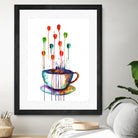 Coffee Splash by Emma Kaufmann on GIANT ART - fuchsia mixed media