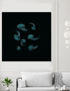 Jellyfish Ballet by ursulla Pinon on GIANT ART - black digital drawing