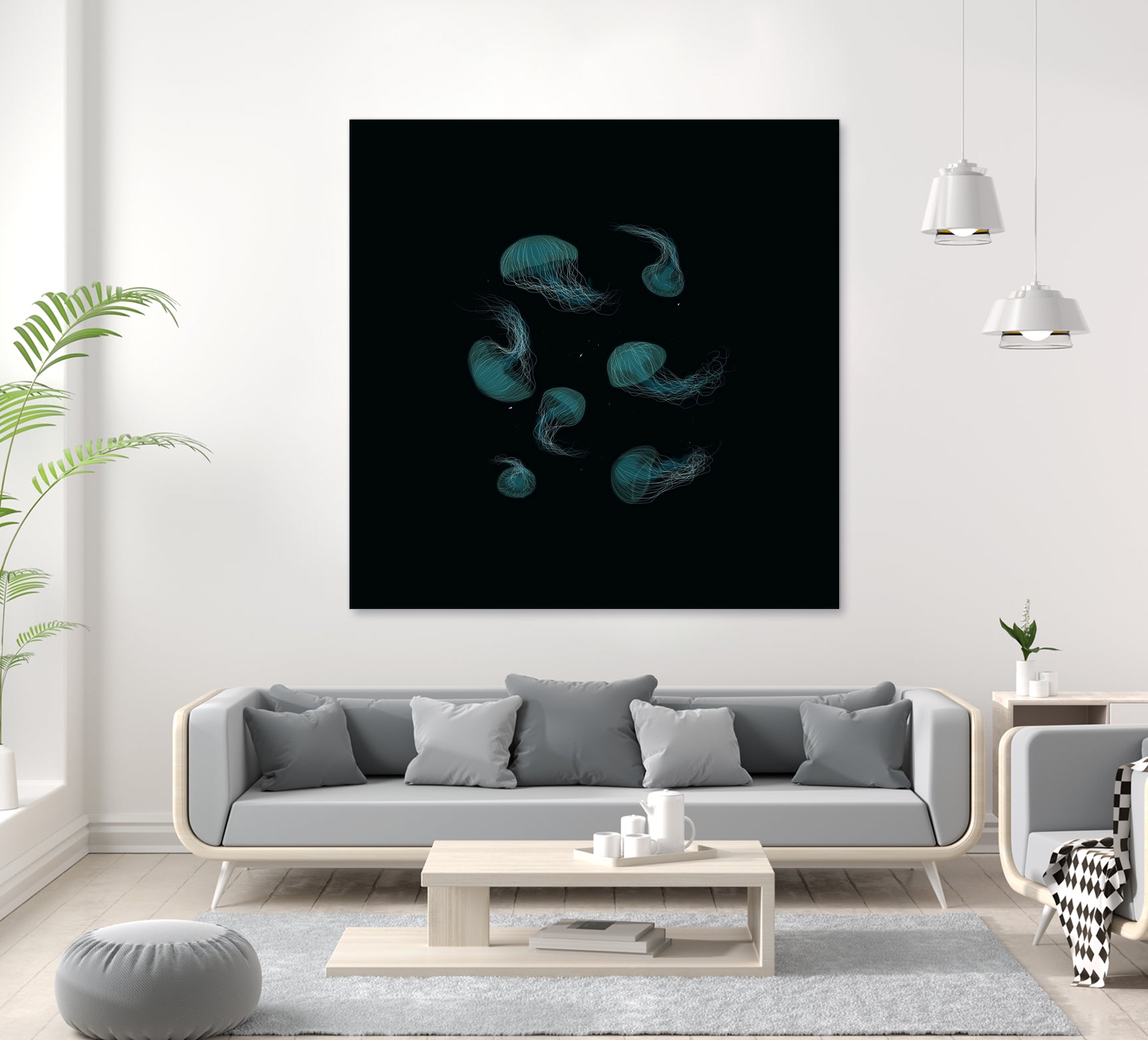 Jellyfish Ballet by ursulla Pinon on GIANT ART - black digital drawing