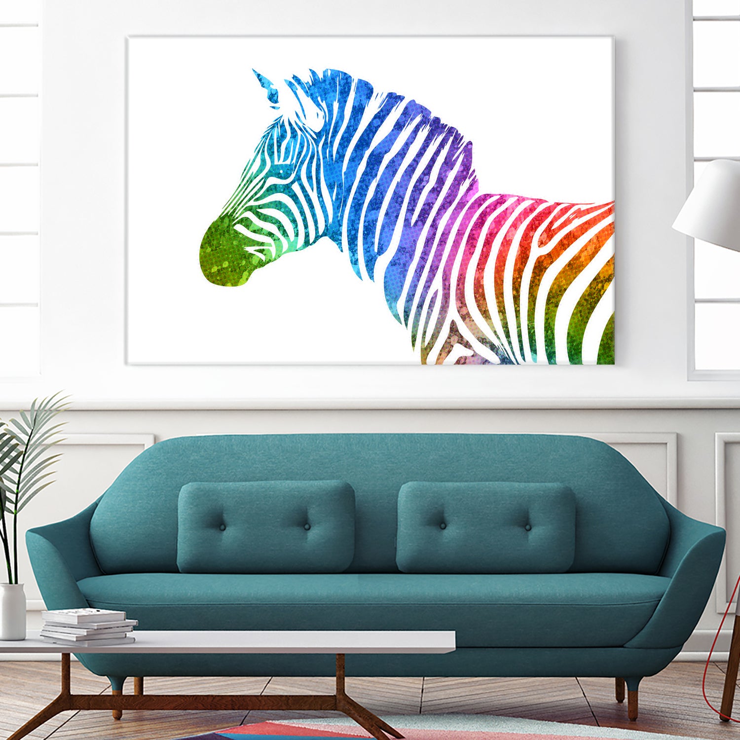 Zebra | Rainbow Series | Pop Art by William Cuccio on GIANT ART - white digital painting