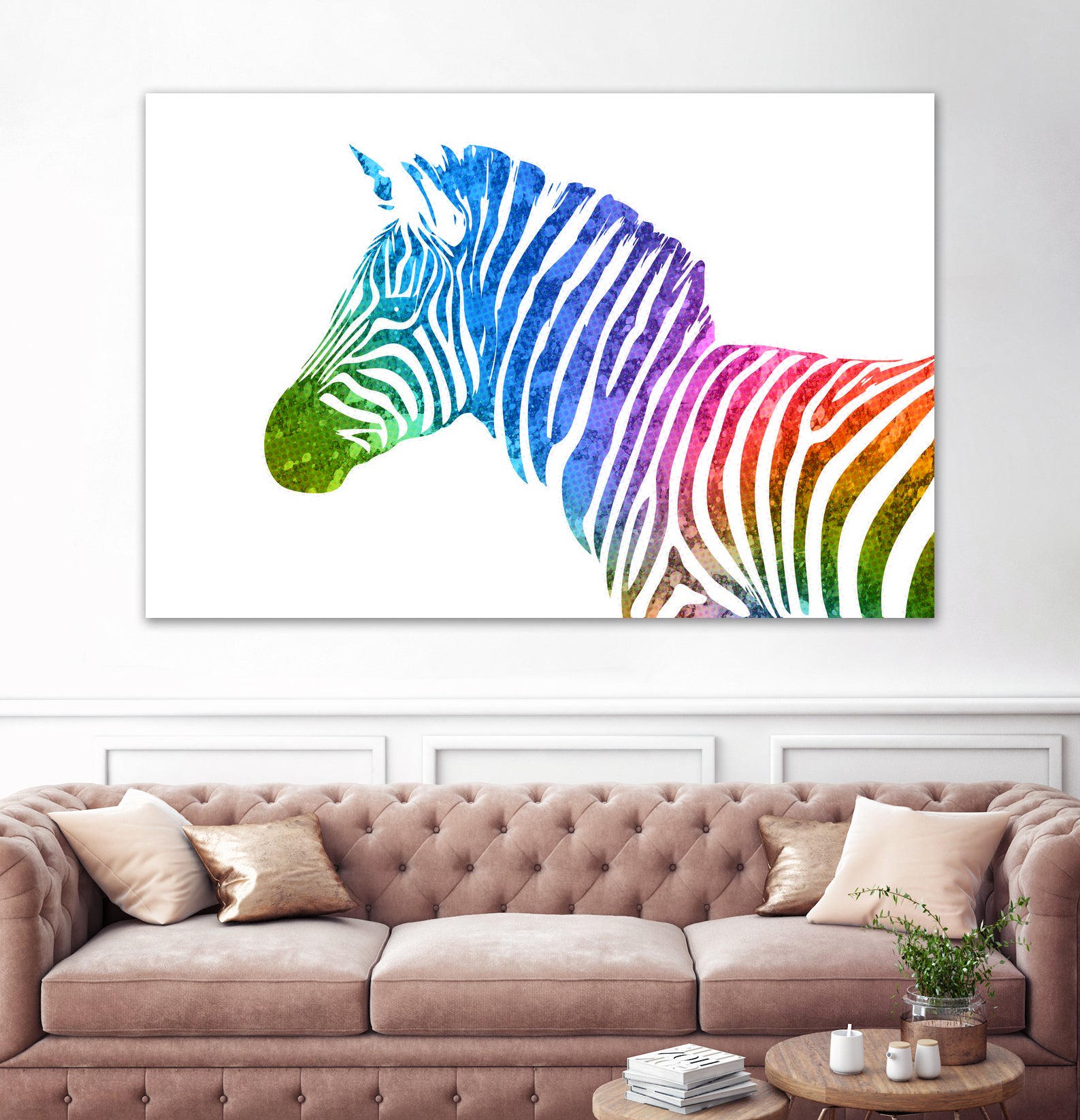 Zebra | Rainbow Series | Pop Art by William Cuccio on GIANT ART - white digital painting